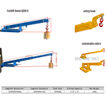 Forklift Boom Factory - Double Telescopic Loading Jib