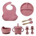 Baby Feeding Set Manufacturer - Wholesale Round Suction Plate Cup Bib Set