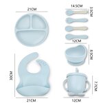 Baby Plate Set Manufacturer - Silicone Feeding Set with Bib and Utensils