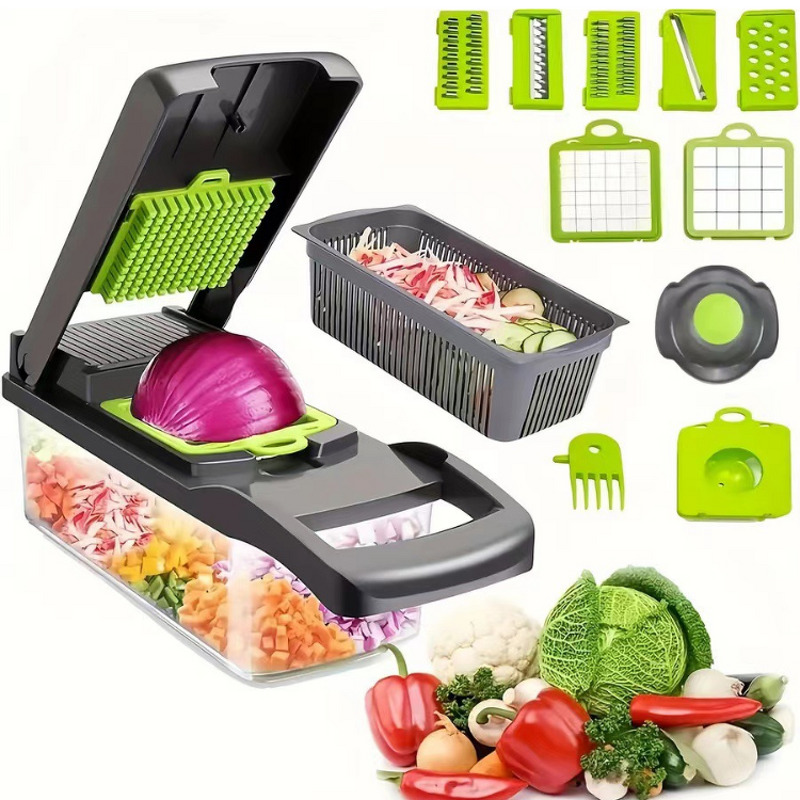 Vegetable Cutter Manufacturer - 16 in 1 Manual Mandoline Dicer Chopper