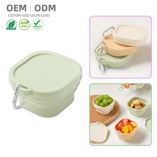 Collapsible Silicone Bowl Manufacturer - OEM Portable Travel Bowl with Lid
