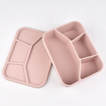 Silicone Bento Box Manufacturer - 4 Compartments Leakproof Lunch Container