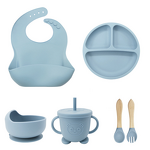 Baby Feeding Set Manufacturer - Wholesale Round Suction Plate Cup Bib Set