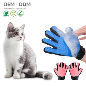 Silicone Pet Hair Removal Gloves Manufacturer - Custom Five-Finger Grooming Bathing