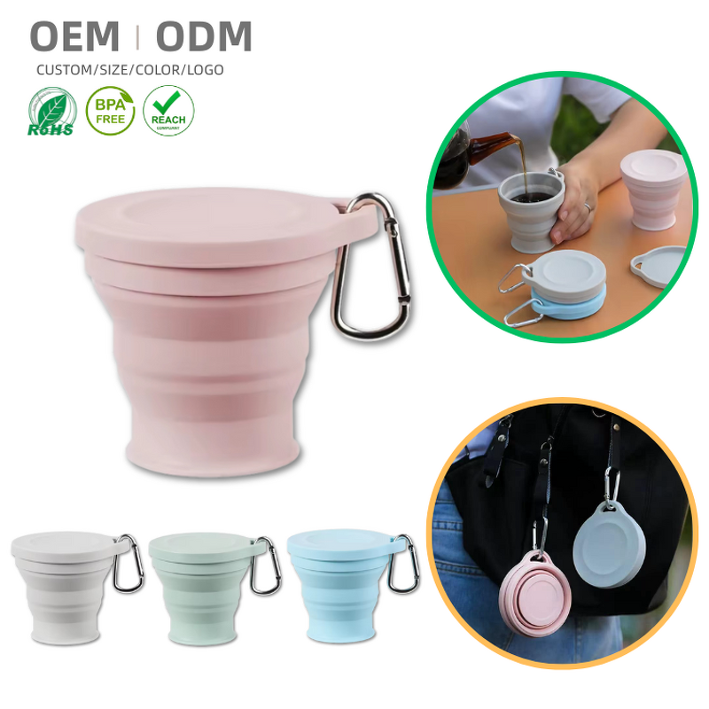 Collapsible Silicone Cup Manufacturer - Portable BPA Free Retractable Travel Mug