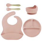 Baby Feeding Set Manufacturer - Wholesale Round Suction Plate Cup Bib Set
