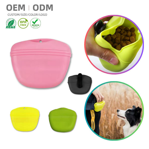 Portable Dog Waist Bag Manufacturer - Custom Silicone Training Bag for Outdoor