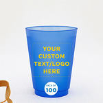 Frosted Disposable Plastic Cups Factory - 16 oz Classic Customizable Logo Multiple Colors
