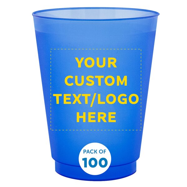 Frosted Disposable Plastic Cups Factory - 16 oz Classic Customizable Logo Multiple Colors
