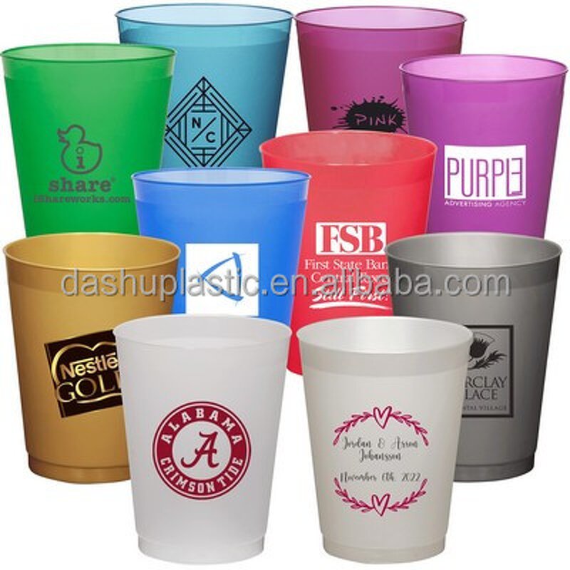 PP Reusable Stadium Cups Factory - 20oz Frosted Custom Logo Silk Screen Printed