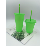 Creative Water Cup Manufacturer - Summer Fluorescent Green Straw Multi-Spec Direct Drinking