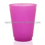 PP Frosted Plastic Cup Factory - 14oz Custom Logo & Lid for Restaurants Weddings