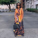 Plus Size Maxi Dress Manufacturer - Wholesale Colorful Printed Sleeveless Dress