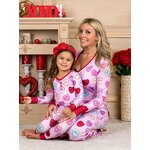 Pajama Set Manufacturer - Valentines Day Mother Daughter Matching Pajama Set