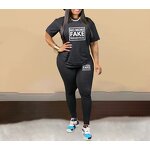 Plus Size Activewear Set Manufacturer - Custom Printed Shirt High Waist Leggings