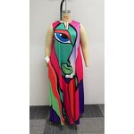 Plus Size Maxi Dress Manufacturer - Wholesale Colorful Printed Sleeveless Dress