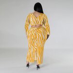 Plus Size Dress Manufacturer - Custom Zebra Print Cut Out Maxi Bodycon Dress