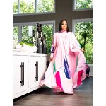 Kaftan Dress Manufacturer - 2025 Spring Casual Printed Batwing Swing Dress