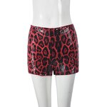 Women Shorts Manufacturer - Custom Animal Leopard Print Sequined Bum Shorts