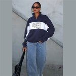 Women Sweatshirt Manufacturer - Wholesale Autumn Letter Printed Hooded Sweatshirt