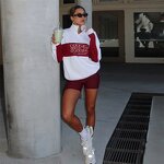 Women Sweatshirt Manufacturer - Wholesale Autumn Letter Printed Hooded Sweatshirt