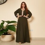Abaya Dress Manufacturer - Custom Modern Moroccan Kaftan Long Sleeve Maxi Dress