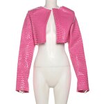 Cropped Jacket Manufacturer - Custom Solid Slippy Hot Super Cropped Jacket