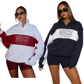 Women Sweatshirt Manufacturer - Wholesale Autumn Letter Printed Hooded Sweatshirt