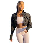 Bubble Coat Manufacturer - Warm Thermal Cotton Stand Neck Cropped Down Jacket