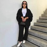 Women Sweater Set Manufacturer - Thick Winter Loose Cardigan Pant Outfit