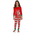 Family Pajamas Set Manufacturer - Custom Reindeer Print Two Piece Leisure Wear Set