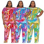 Plus Size Loungewear Set Manufacturer - Wholesale Oversized Floral Two-Piece Set