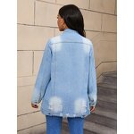Denim Jacket Manufacturer - Wholesale Oversize Heavy Denim Jacket with Holes