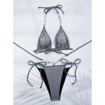 Bikini Set Manufacturer - Custom Luxury Solid Color Two Piece Bikini Set