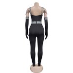 Evening Jumpsuit Manufacturer - Custom Luxury Bead Queen Sleeveless Bodycon Jumpsuit