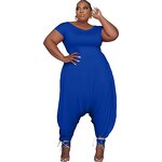 Plus Size Jumpsuit Manufacturer - Wholesale Wide Leg Romper Bodysuit 4XL