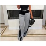 Women Trousers Manufacturer - Custom Elastic Waist Loose Straight Wide-leg Pants