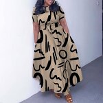 African Dress Manufacturer - Custom Fit and Flare Print Dress with Belt