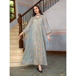 Abaya Dress Manufacturer - Custom Sequin Embroidery Ramadan Eid Jalabiya