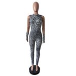 Women Jumpsuit Manufacturer - 2025 New Sexy Backless Leopard Print Overalls