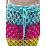 Bikini Set Manufacturer - Custom Patchwork Crochet Cover Up Midi Skirt Set