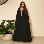 Abaya Dress Manufacturer - Custom Modern Moroccan Kaftan Long Sleeve Maxi Dress