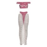 Women Two-Piece Set Manufacturer - Winter Velvet Tank Top Skinny Skirt Club Set