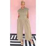 Women Jumpsuit Manufacturer - Wholesale V Neck Short Sleeve Drawstring Waist Jumpsuit