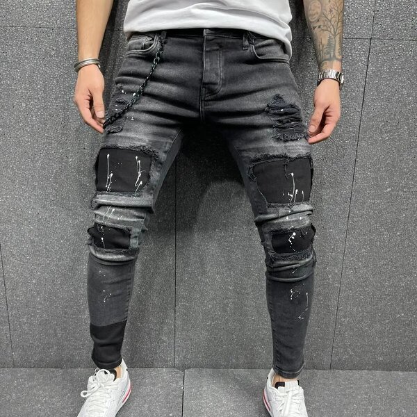 Men Jeans Manufacturer - Custom Skinny Ripped Distressed Denim Trousers