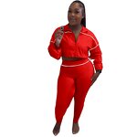 Women Tracksuit Manufacturer - Wholesale Custom Logo Cropped Zip Jacket Set