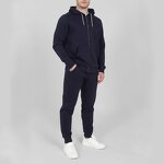 Men Tracksuit Manufacturer - Custom Solid Thick Zipper Hoodie Pants 4XL Set