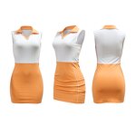 Polo Dress Manufacturer - Custom Sport Style Patchwork Collared Mini Dress