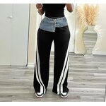 Women Trousers Manufacturer - Custom Elastic Waist Loose Straight Wide-leg Pants