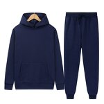 Men Tracksuit Manufacturer - Autumn Fleece Oversized Hoodie Jogging 2 Piece Set